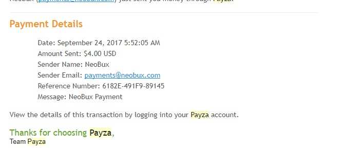 Payment 561 for Neobux