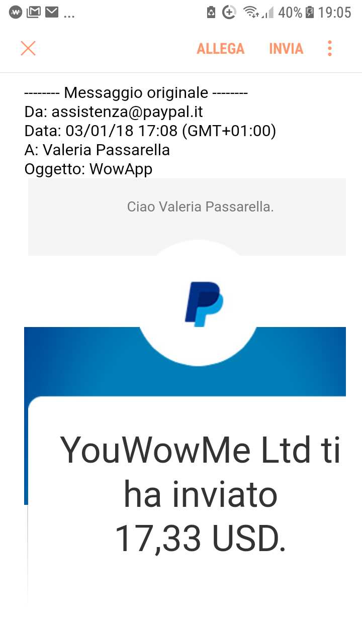 Pagamento 4 per Wowapp