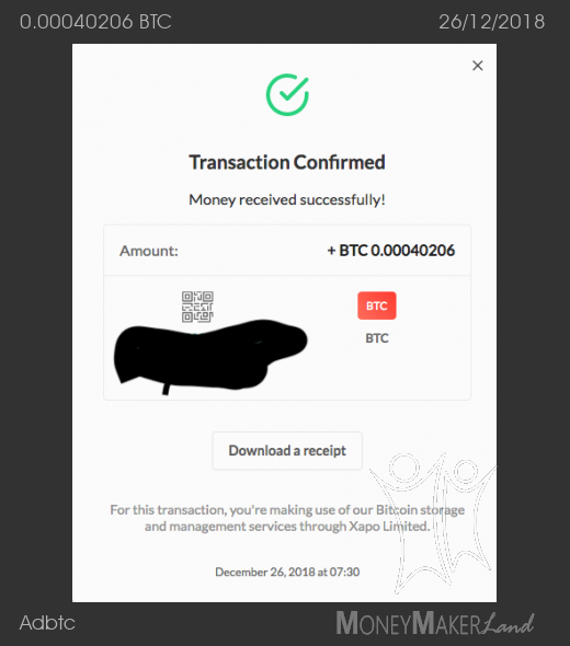 Payment 10 for Adbtc