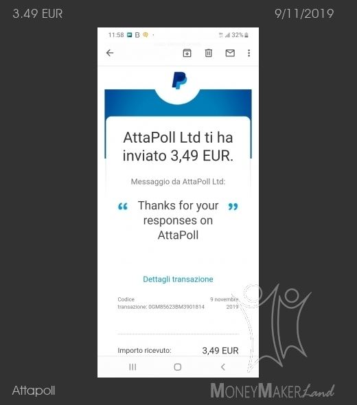 Payment 5 for Attapoll