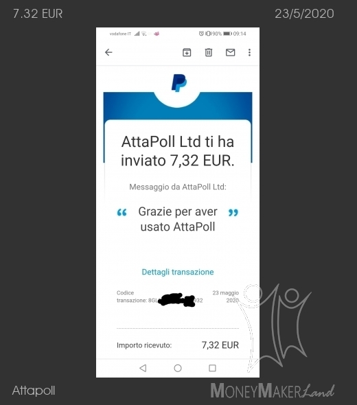 Payment 23 for Attapoll