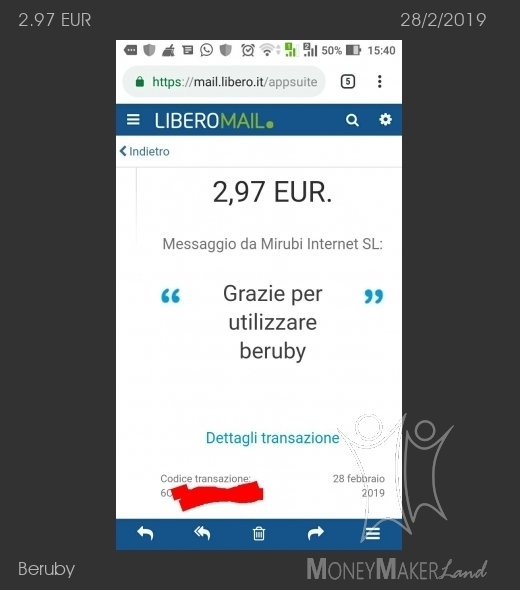 Payment 524 for Beruby