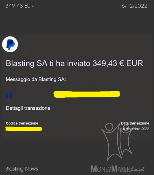 Payment 47 for Blasting News