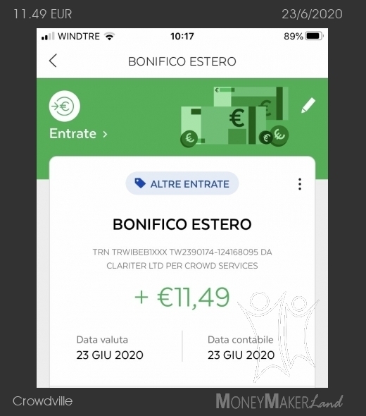 Payment 25 for Crowdville