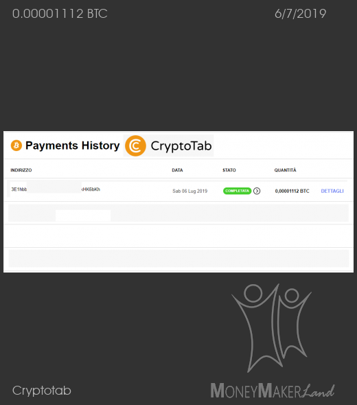 Payment 26 for Cryptotab