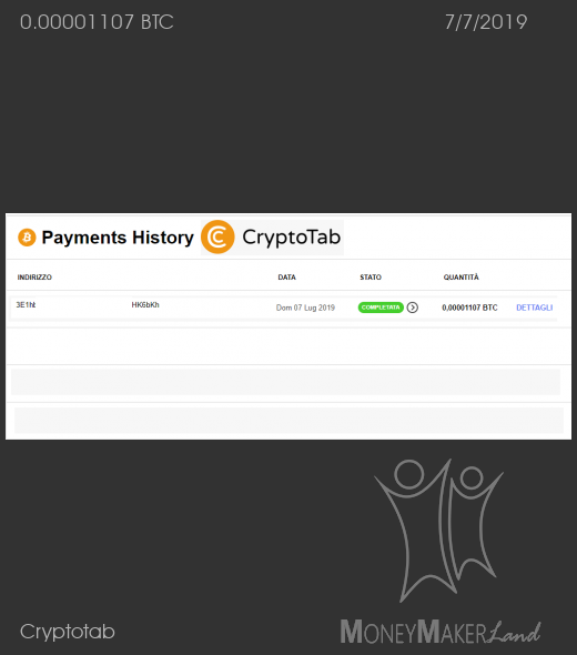 Payment 27 for Cryptotab