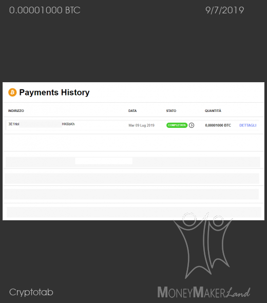 Payment 31 for Cryptotab