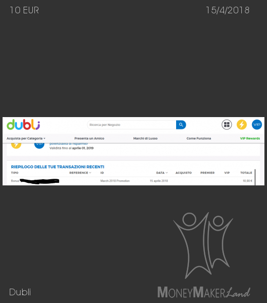 Payment 201 for Dubli