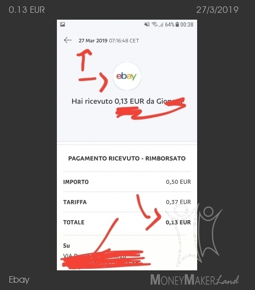 Payment 335 for Ebay