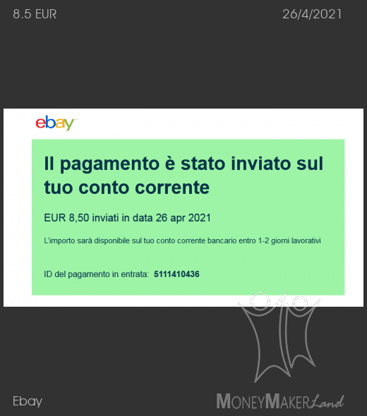 Pagamento 377 per Ebay