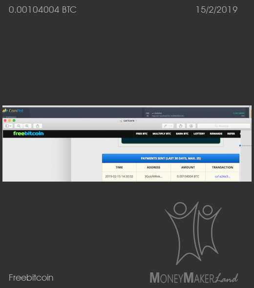 Pagamento 198 per Freebitcoin