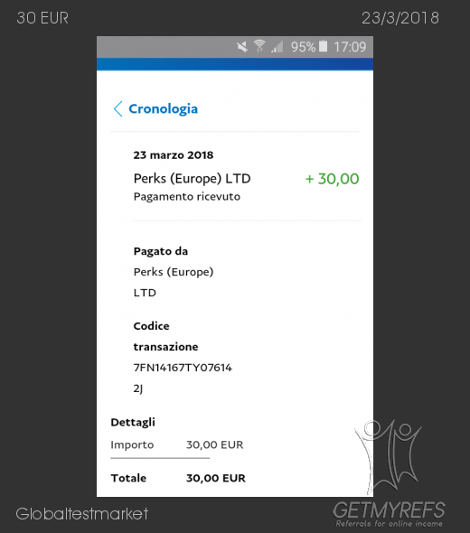 Payment 114 for Globaltestmarket