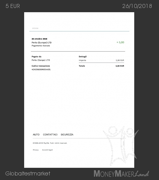 Payment 144 for Globaltestmarket