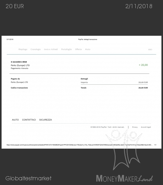 Payment 148 for Globaltestmarket