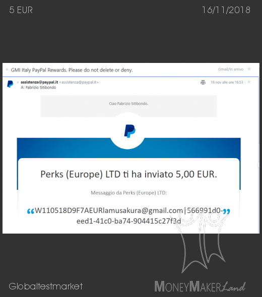 Pagamento 158 per Globaltestmarket