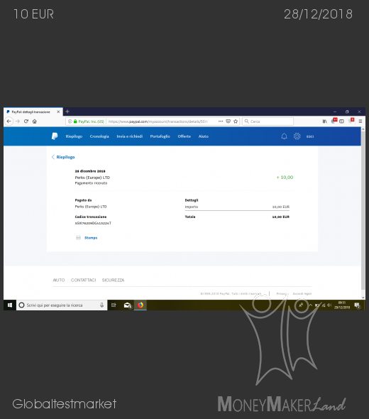 Payment 171 for Globaltestmarket