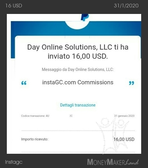 Payment 111 for Instagc