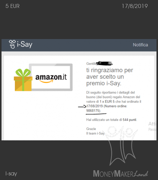 Pagamento 340 per I-say