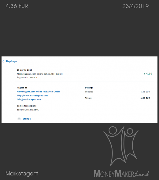 Pagamento 49 per Marketagent