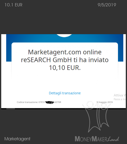 Pagamento 51 per Marketagent