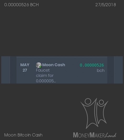 Pagamento 88 per Moon Bitcoin Cash