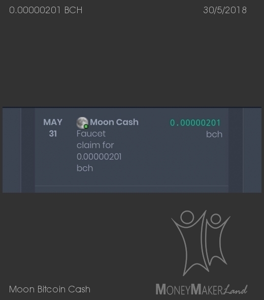 Pagamento 102 per Moon Bitcoin Cash