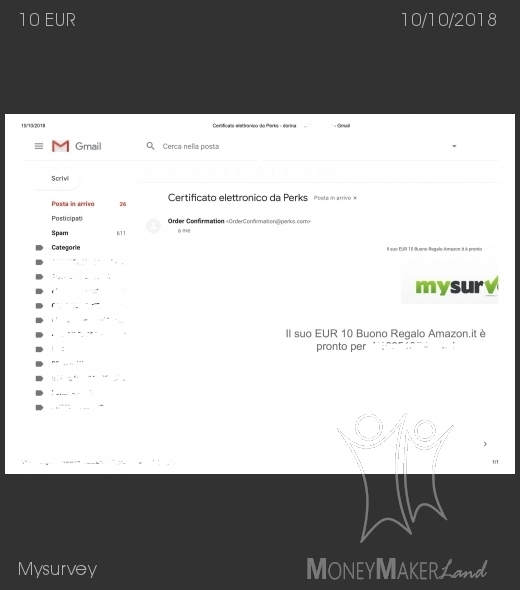 Pagamento 301 per Mysurvey