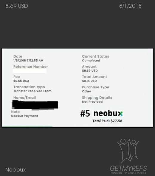 Payment 584 for Neobux