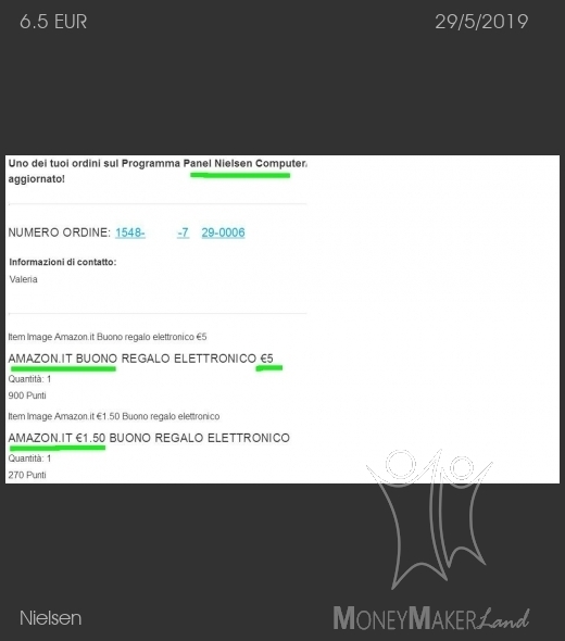 Payment 166 for Nielsen