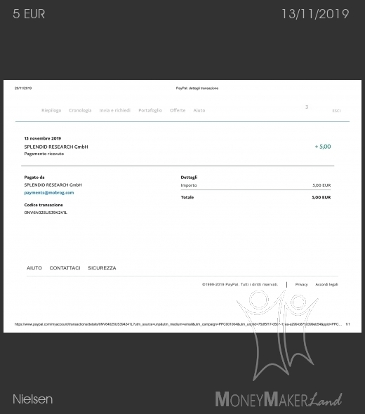 Payment 190 for Nielsen