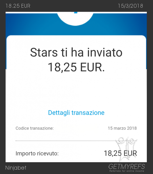 Payment 42 for Ninjabet