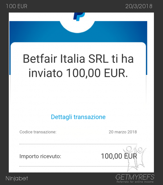 Payment 47 for Ninjabet