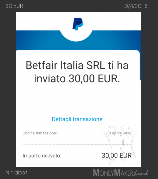 Payment 59 for Ninjabet