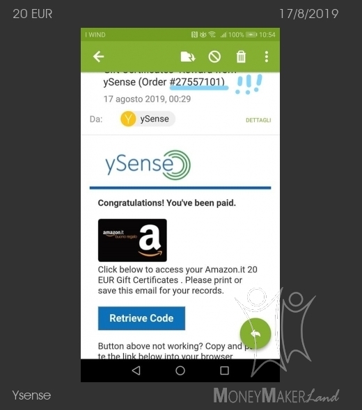 Payment 2465 for Ysense