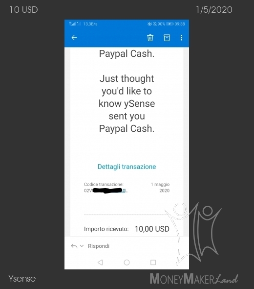 Payment 2633 for Ysense