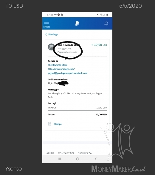 Payment 2639 for Ysense