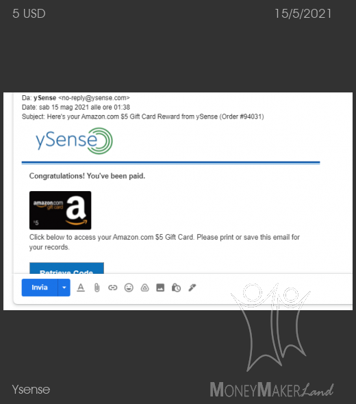 Payment 2814 for Ysense