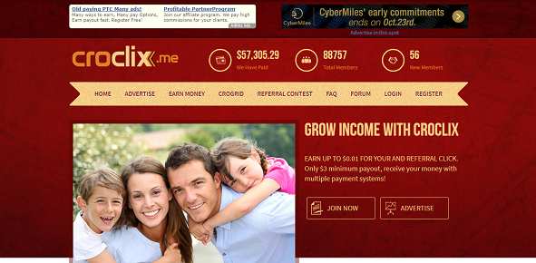 How to make money online e how to get free referrals with Croclix