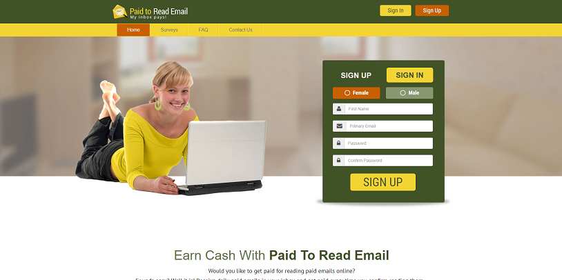 How to make money online e how to get free referrals with Paid To Read Email