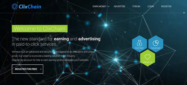 How to make money online e how to get free referrals with Clixchain