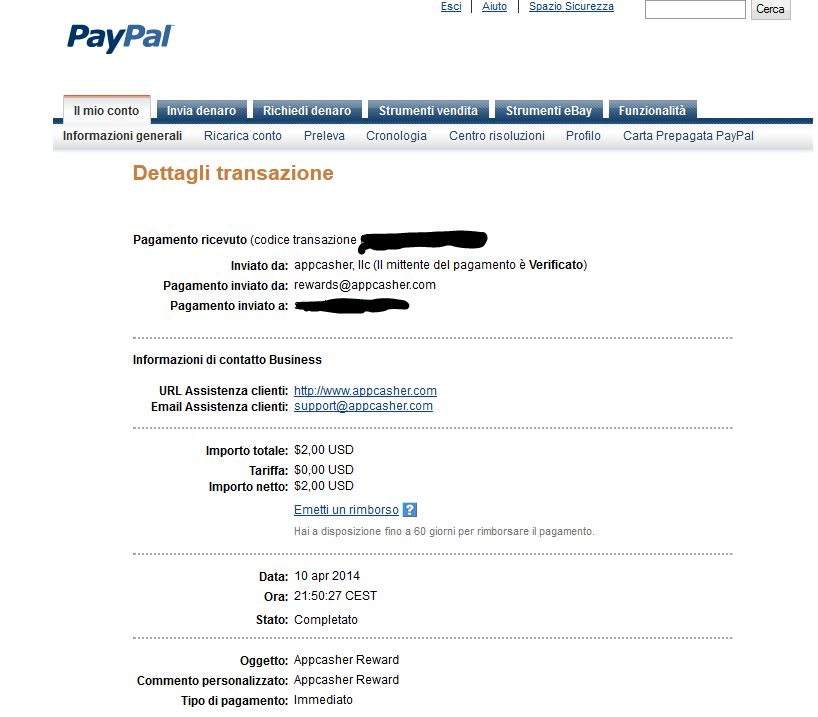 Payment 7 for Appcasher