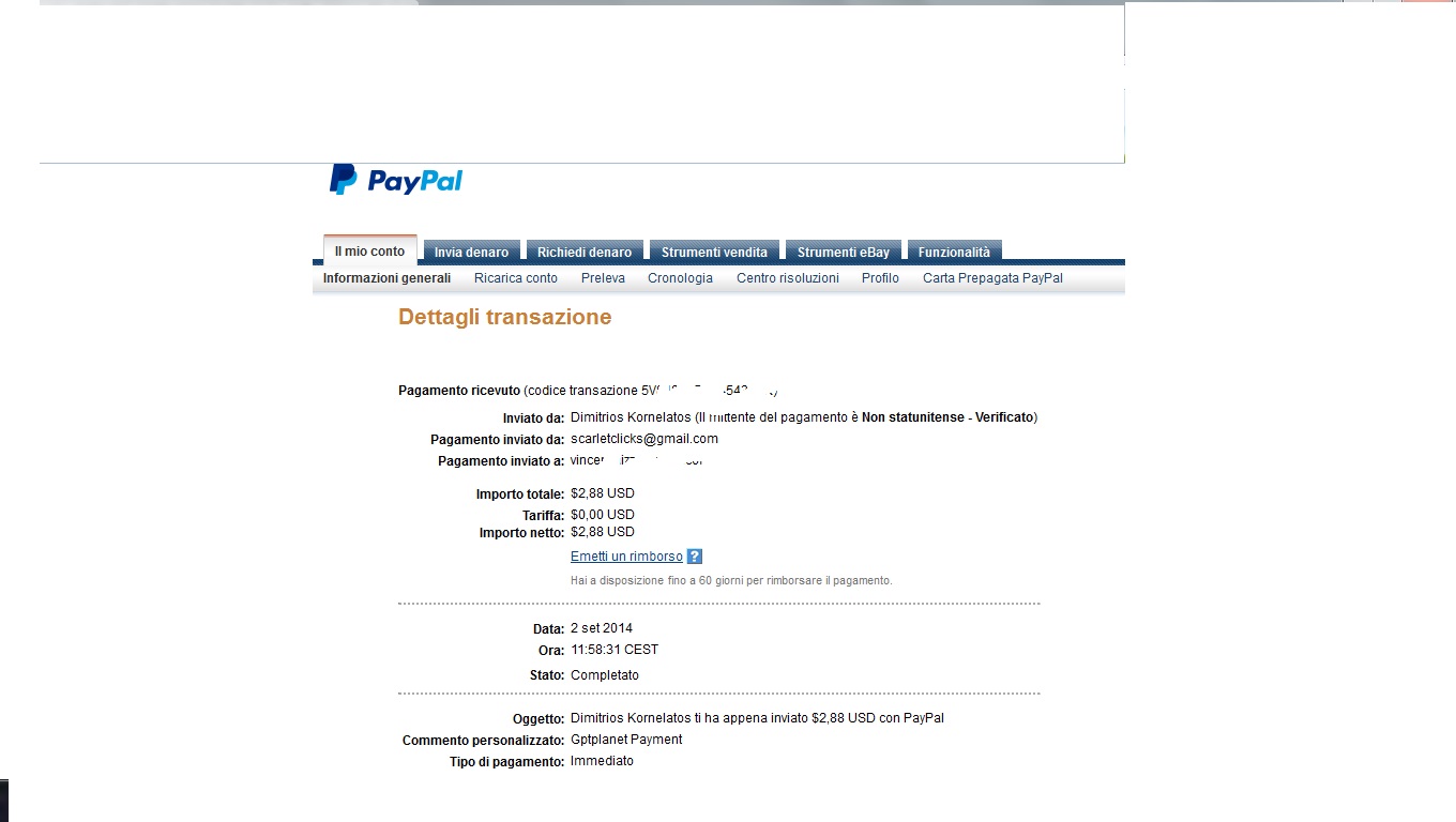 Payment 1 for Gptplanet