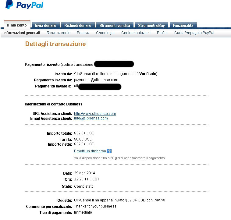 Payment 65 for Ysense