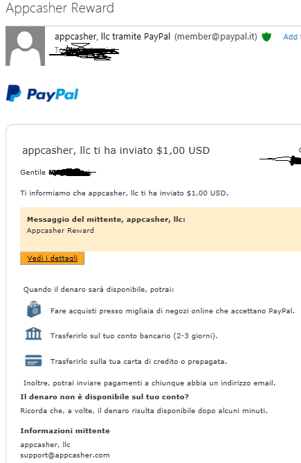 Payment 30 for Appcasher