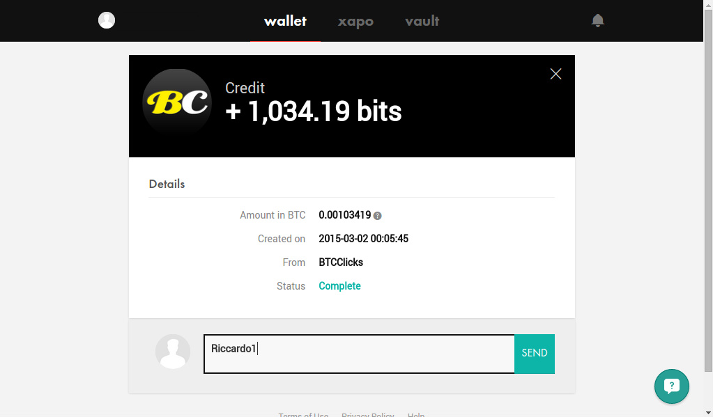 Payment 18 for Btc Clicks