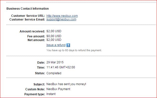 Payment 168 for Neobux