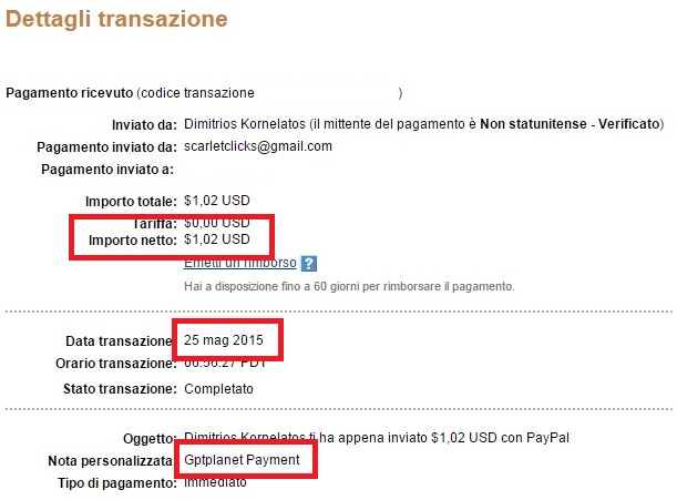 Payment 8 for Gptplanet