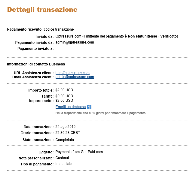 Pagamento 34 per Getpaid