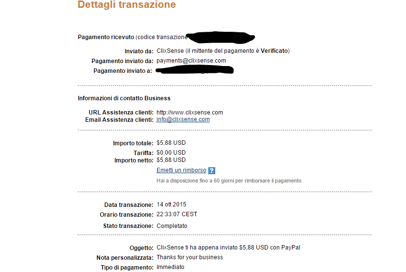 Payment 845 for Ysense