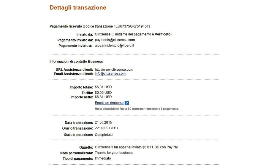 Payment 859 for Ysense